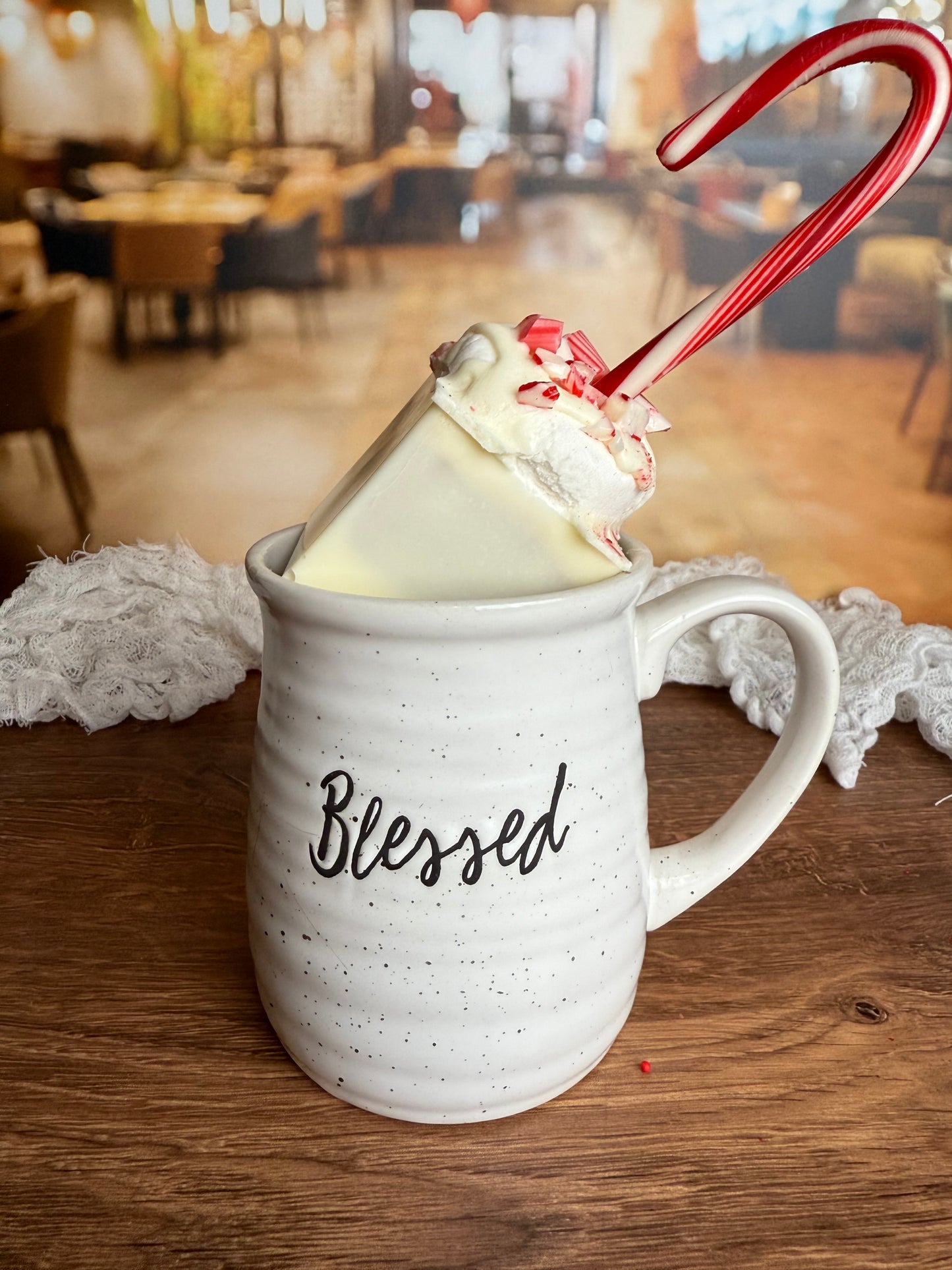 Peppermint White Chocolate Hot Cocoa Bomb