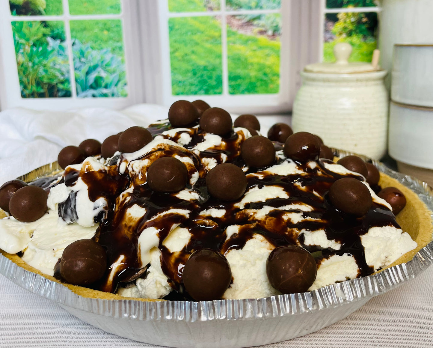 Malt Ball Ice Cream Pie