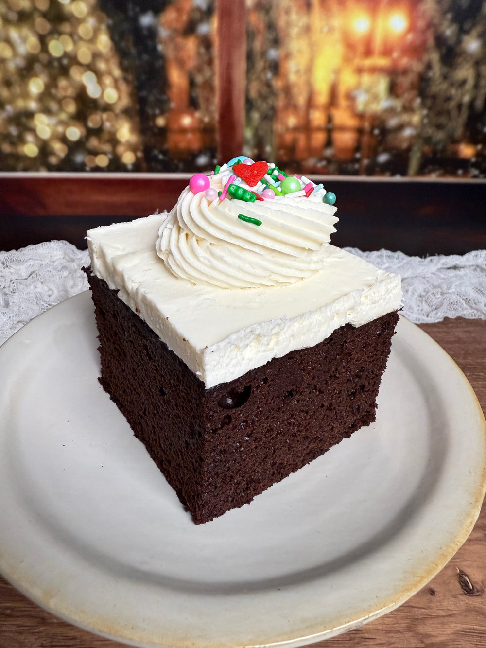 Dark Chocolate Peppermint Frosted Square