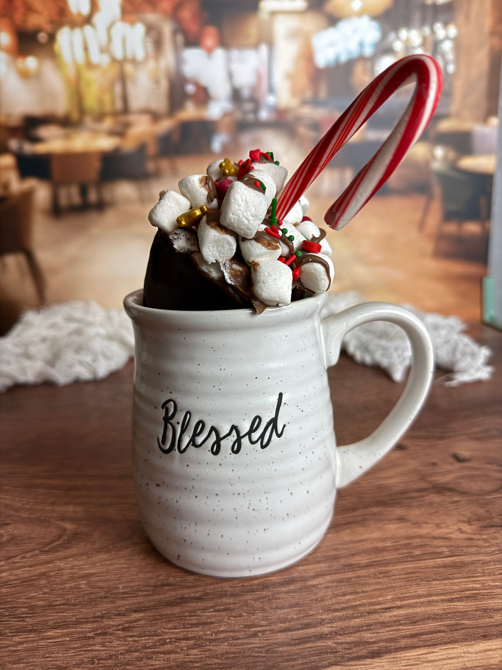 Candy Cane Hot Cocoa Bomb